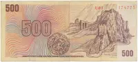 Československo, 500 Koruna 1973, první série U 01, Hej.105aU