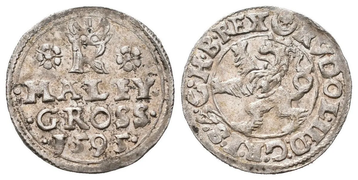 Malý groš 1595, Jáchymov-Hoffmann, HN.8b