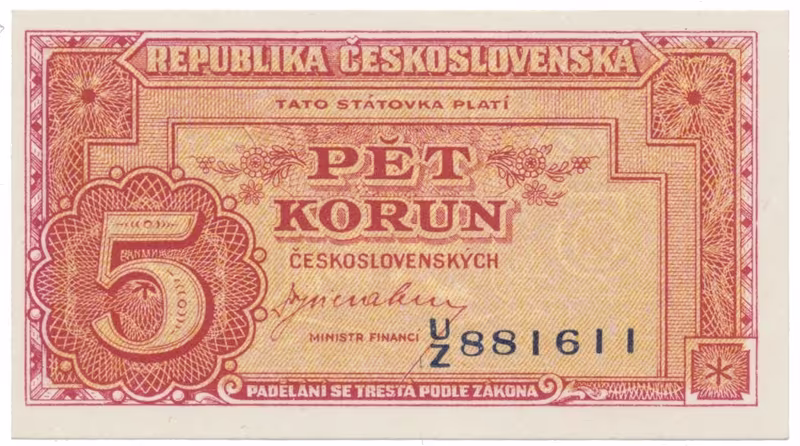 5 Koruna b.d. (1945), Hej.70a