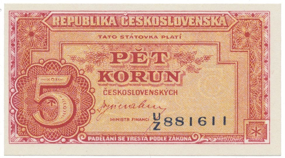 5 Koruna b.d. (1945), Hej.70a