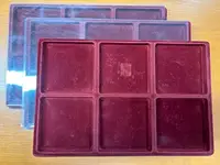 5x Plato potažené sametem s průhledným krytem, 5 kusů - fotografie 7