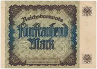 Německo, 5000 Mark 1922, Ro.80a - fotografie 2