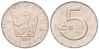 5 Koruna 1989