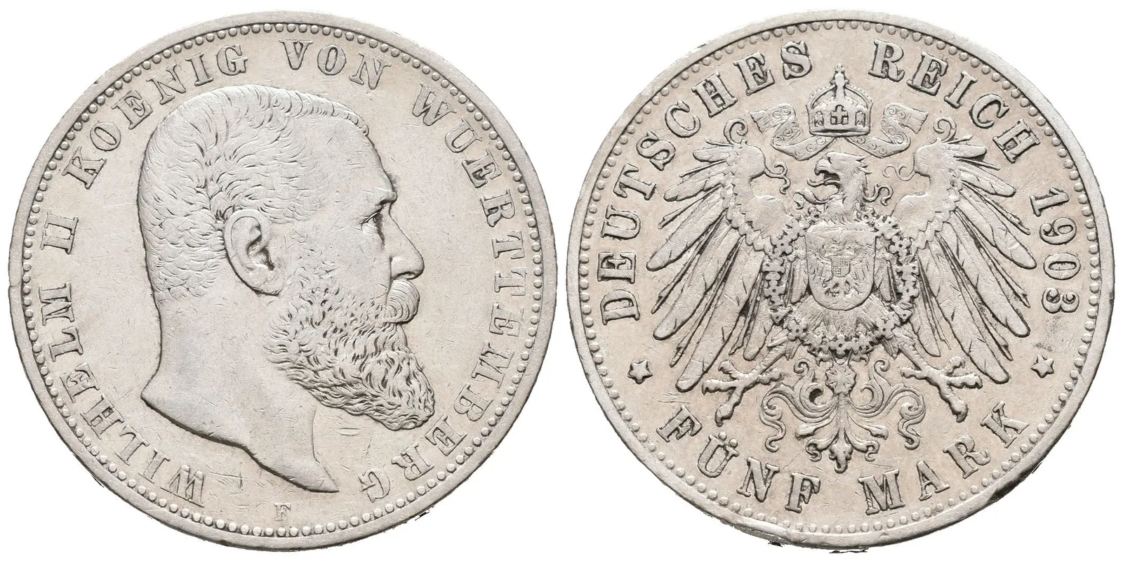 Württembersko, 5 Marka 1903 F