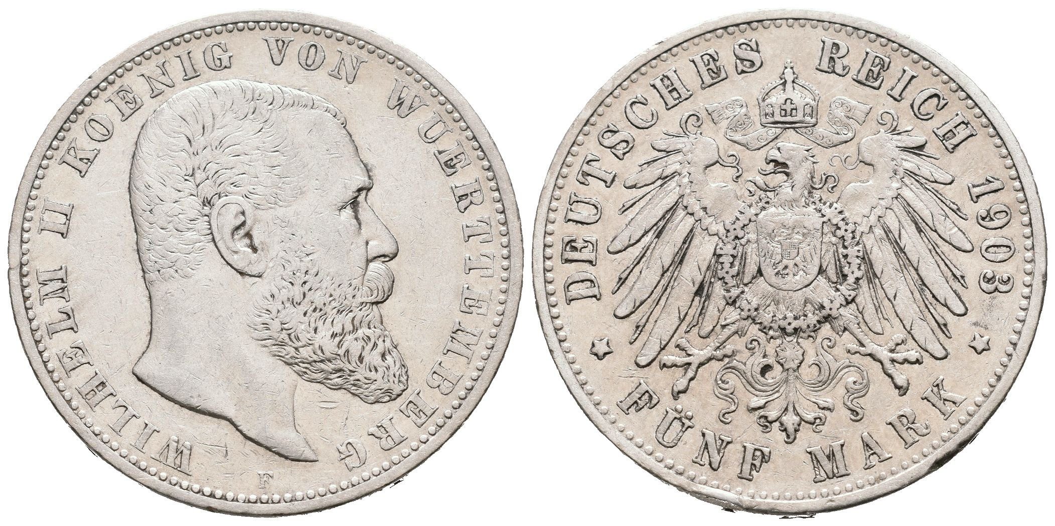 Württembersko, 5 Marka 1903 F