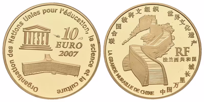 Francie, 10 Euro 2007 - Velká Čínská zeď