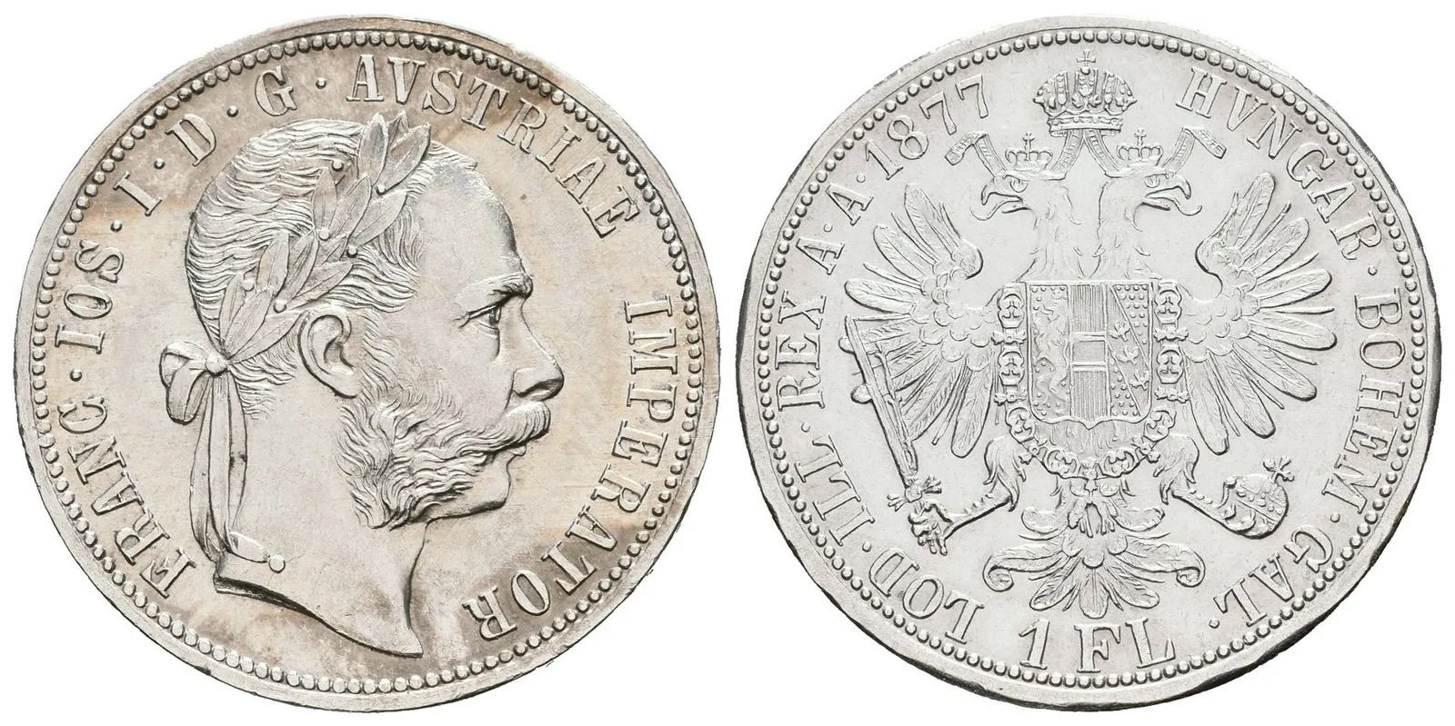 Zlatník 1877, krásná zachovalost, ražební lesk, drobné rysky a hranky — 1