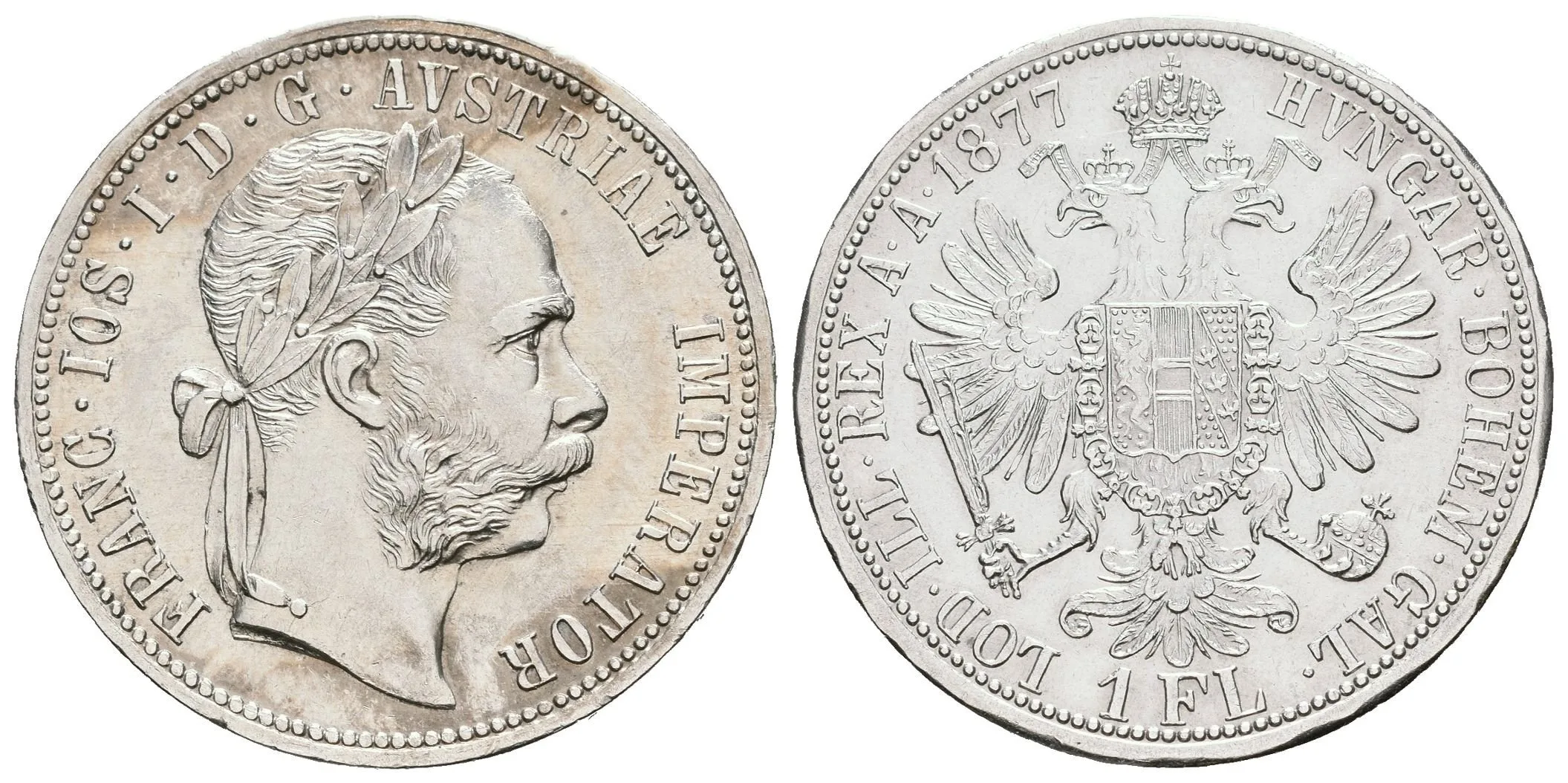 Zlatník 1877, krásná zachovalost, ražební lesk, drobné rysky a hranky — 1