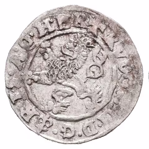 Malý groš 1592, Praha-Ercker, HN.21 (opis 7a), pěkná zachovalost, patina, lehce ned.