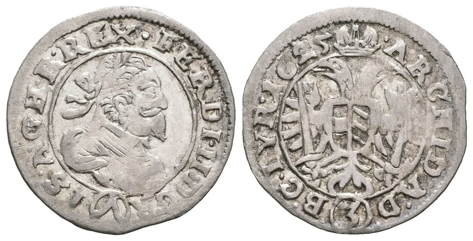 3 Krejcar 1625, Vídeň-Fellner, pěkná zachovalost, patina — 1