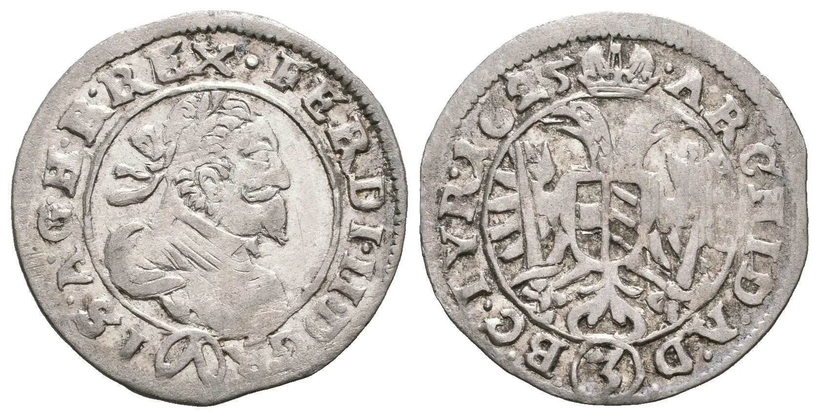 3 Krejcar 1625, Vídeň-Fellner, pěkná zachovalost, patina — 1