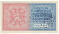 Protektorát Čechy a Morava, 1 Koruna b.d. (1938/1940), ruční razítko, Hej.28a - fotografie 2