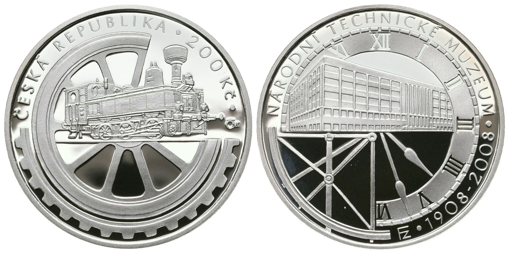 200 Kč 2008 - Národní technické muzeum, PROOF