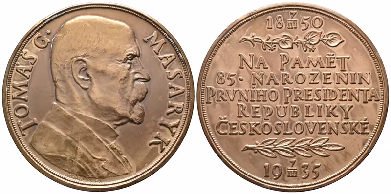 Španiel Otakar - 85. narozeniny TGM, 60 mm