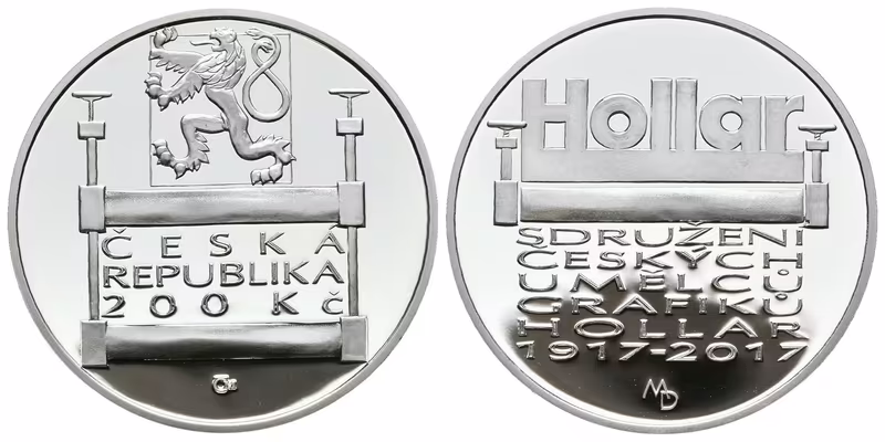 200 Kč 2017 - Sdružení Hollar, PROOF