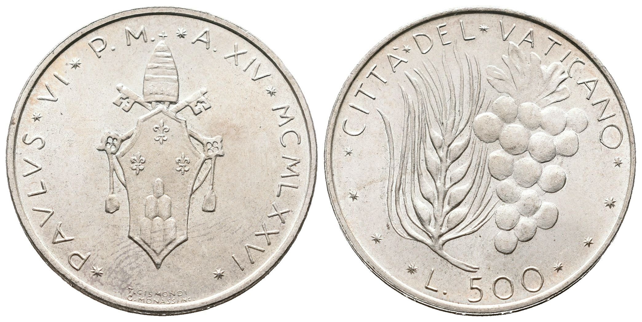 Itálie - Vatikán, 500 Lira 1976