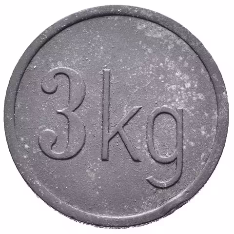 Zadní Třebáň - Gabrielův mlýn, známka na 3 kg. Zn 25 mm