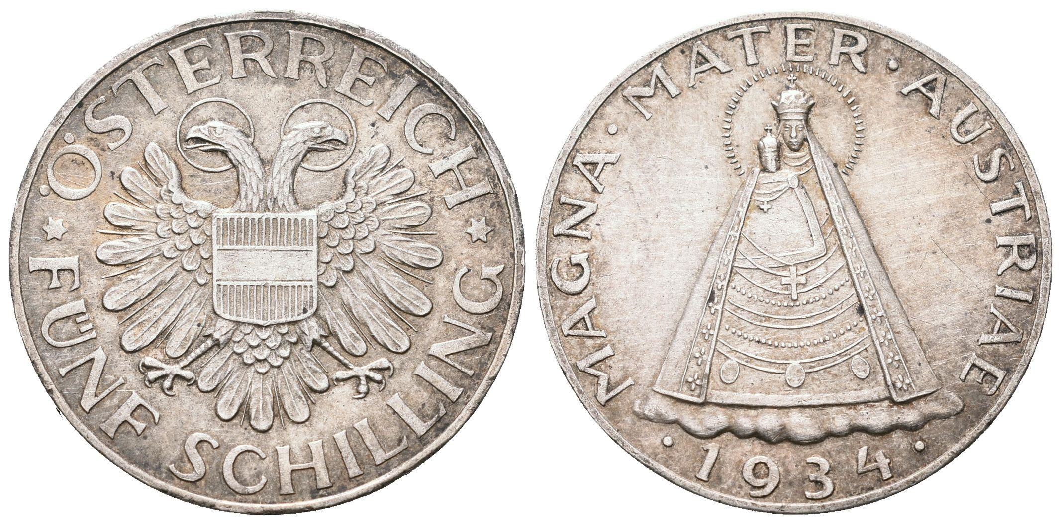 Rakousko, 5 Schilling 1934