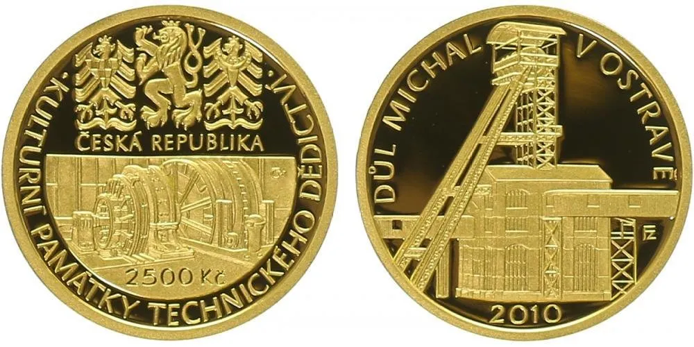 2500 Kč 2010 - Důl Michal v Ostravě, PROOF, bez etue