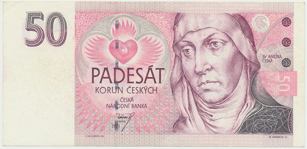 Česká republika, 50 Koruna 1993, série A (tisk Anglie), Hej.CZ7a1, BHK.CZ4a
