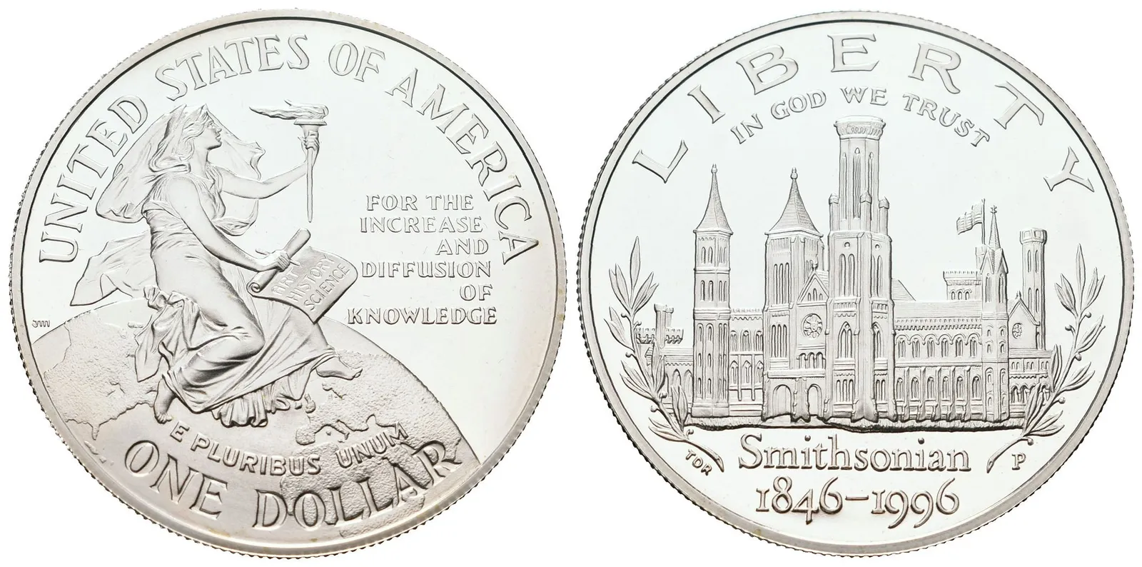 USA, 1 Dollar 1996 - Smithsonian, PROOF