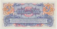 Velká Británie, 5 Shillings (1948), BAF - vojenské vydání, vodotisk, P.M20c - fotografie 2