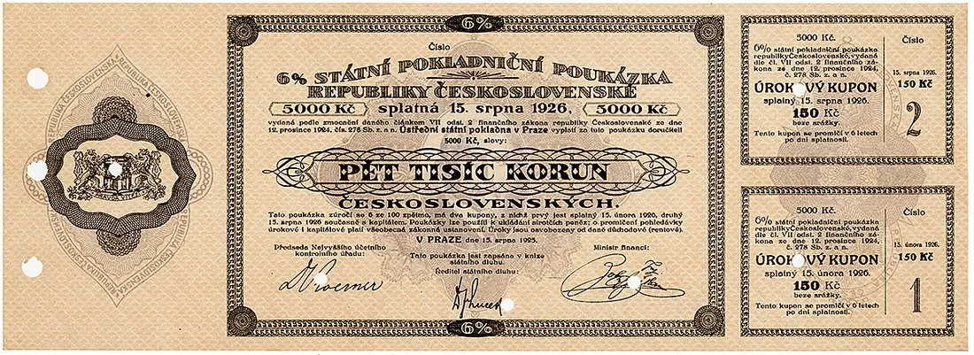 Státní pokladniční poukázky, 1919 - 1939 — 1