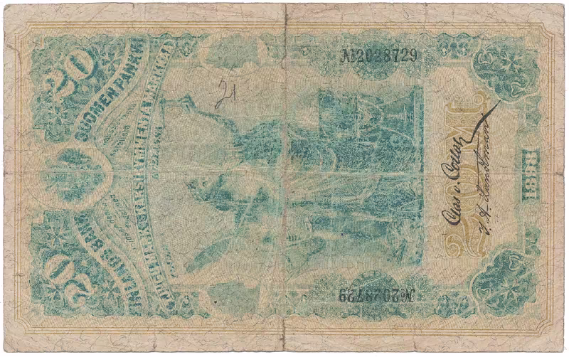 Finsko, 20 Markka 1898, P.5a