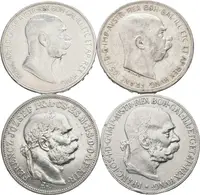 Soubor mincí - 5 Koruna 1909, typ Marschall, 5 Koruna 1909, typ Schwartz, — 2