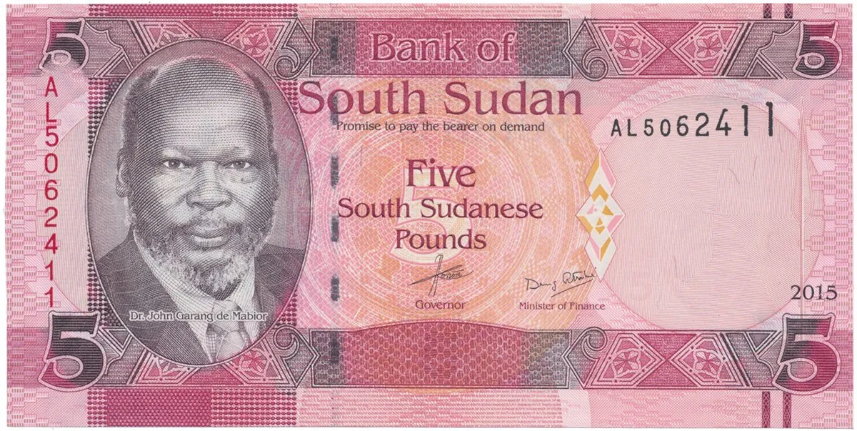 Súdán Jižní, 5 Sudanese Pounds 2015, P.11a