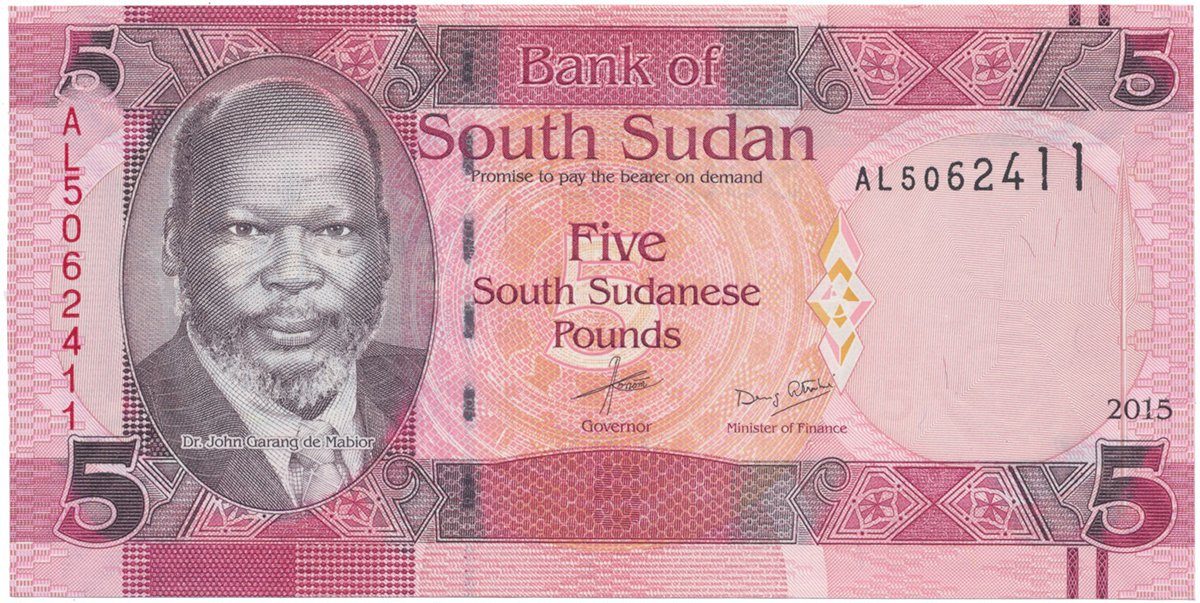Súdán Jižní, 5 Sudanese Pounds 2015, P.11a