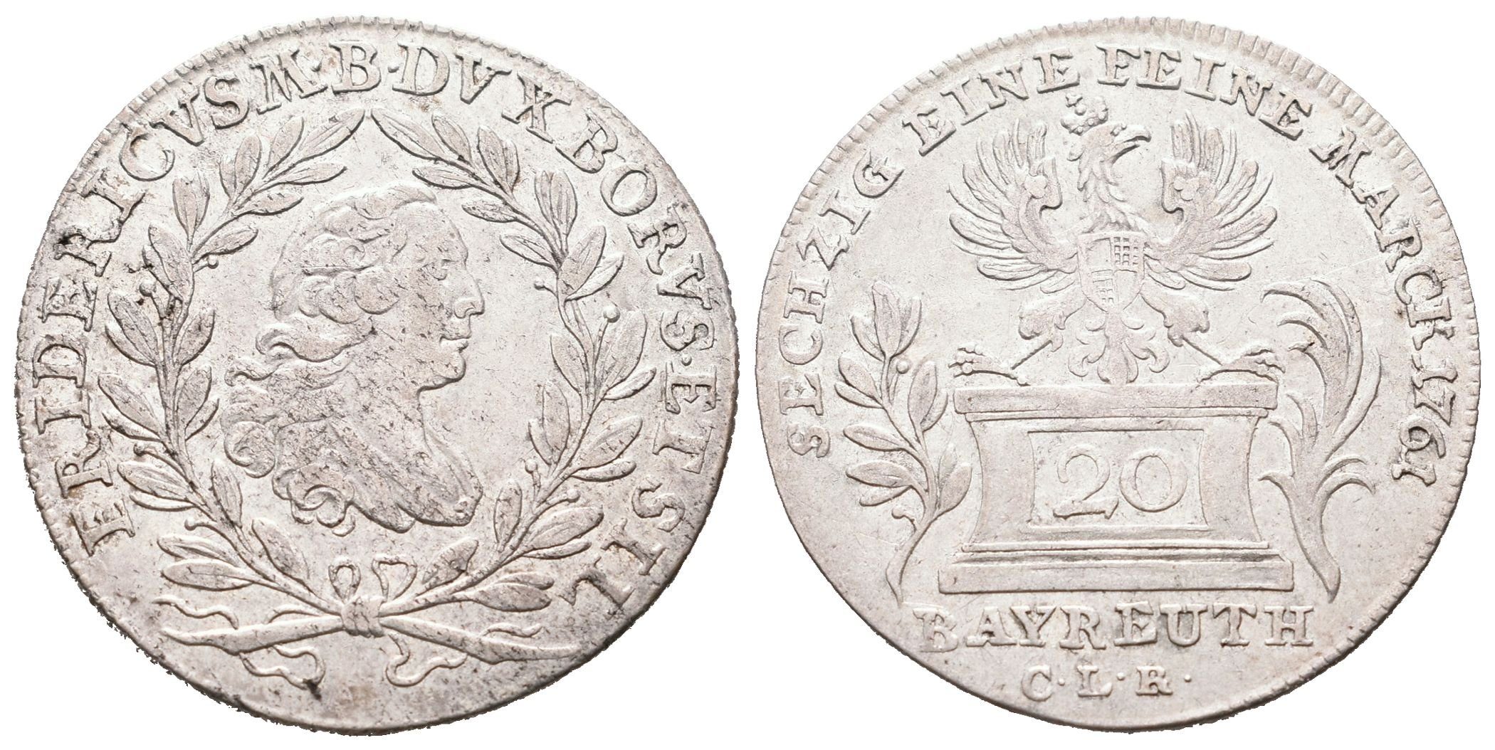 Braniborsko - Bayreuth, 20 Krejcar 1761