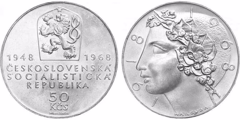 50 Kčs 1968 - 50. výročí Československé republiky