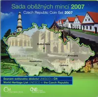Ročníková sada mincí 2007 - Seznam světového dědictví UNESCO v ČR