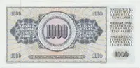Jugoslávie, 1000 Dinara 1978, P.92c - fotografie 2