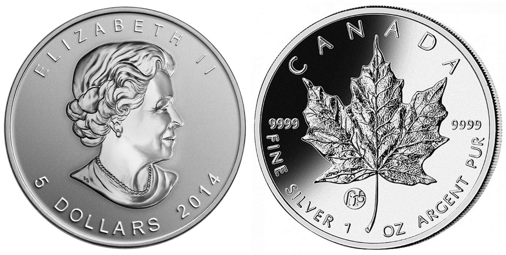 Kanada, 5 Dollars 2014 - Maple Leaf "f15"