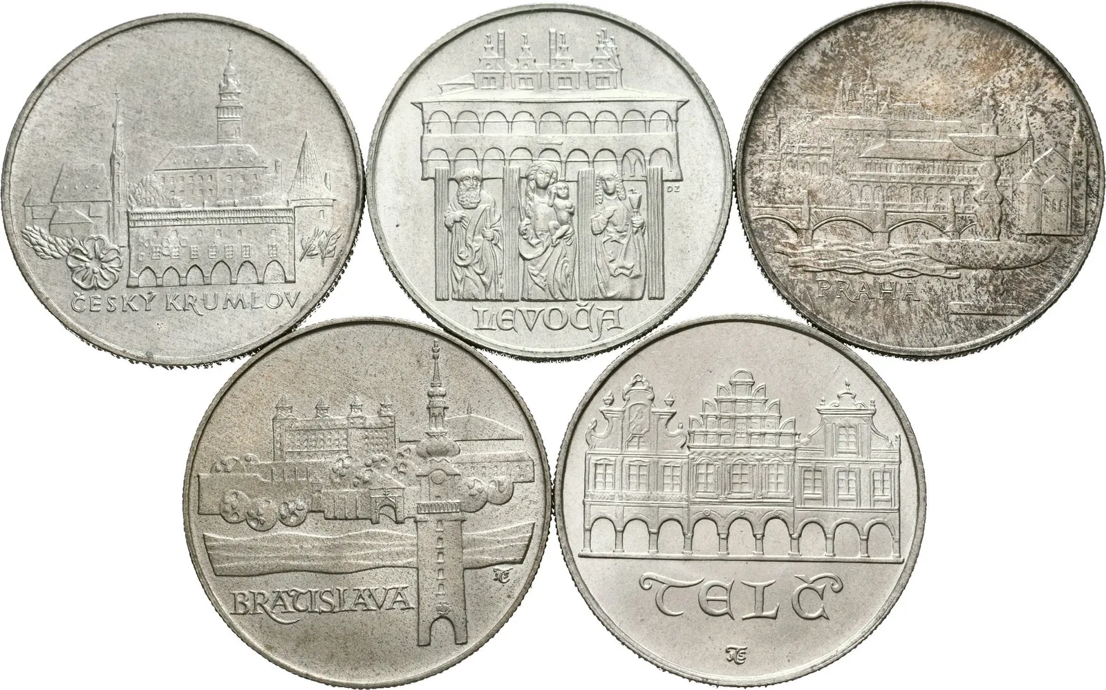 50 Kčs 1986 - Bratislava, Levoča, Praha, Telč a Český Krumlov, — 1