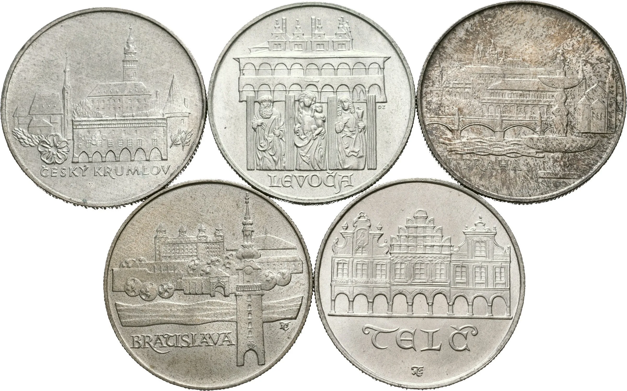 50 Kčs 1986 - Bratislava, Levoča, Praha, Telč a Český Krumlov, — 1