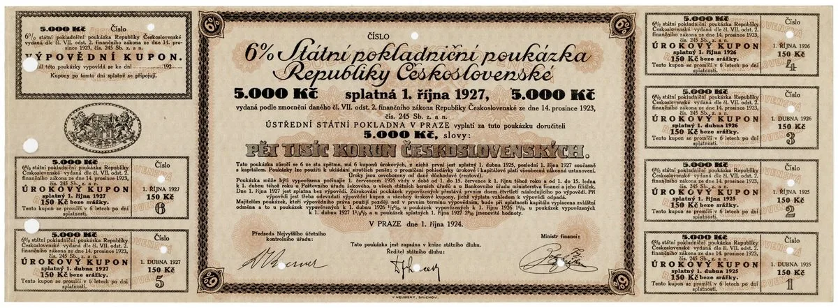 Státní pokladniční poukázky, 1919 - 1939 — 1