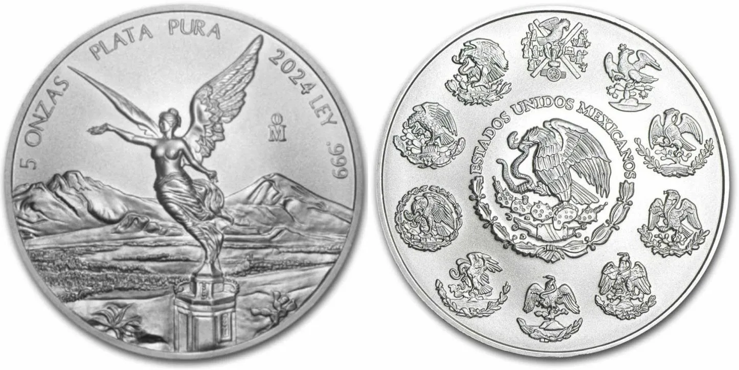 Mexiko, Stříbrná mince Libertad 2011, 5 Oz