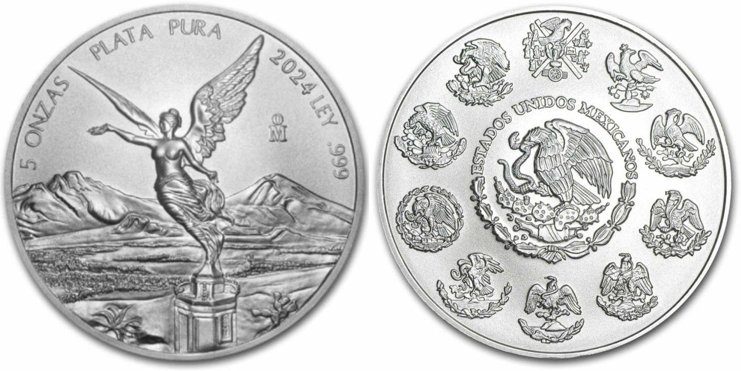 Mexiko, Stříbrná mince Libertad 2011, 5 Oz