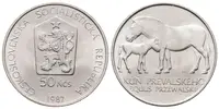 50 Kčs 1987 - Kůň Převalského, varianta