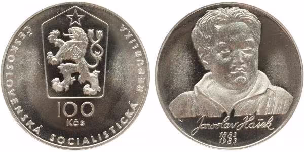 100 Kčs 1983 - Jaroslav Hašek, PROOF