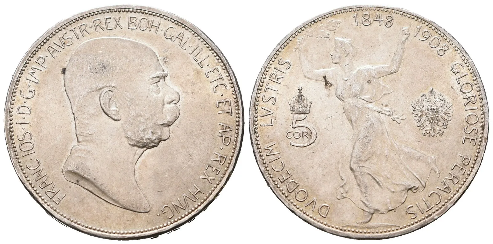 5 Koruna 1908 - jubilejní