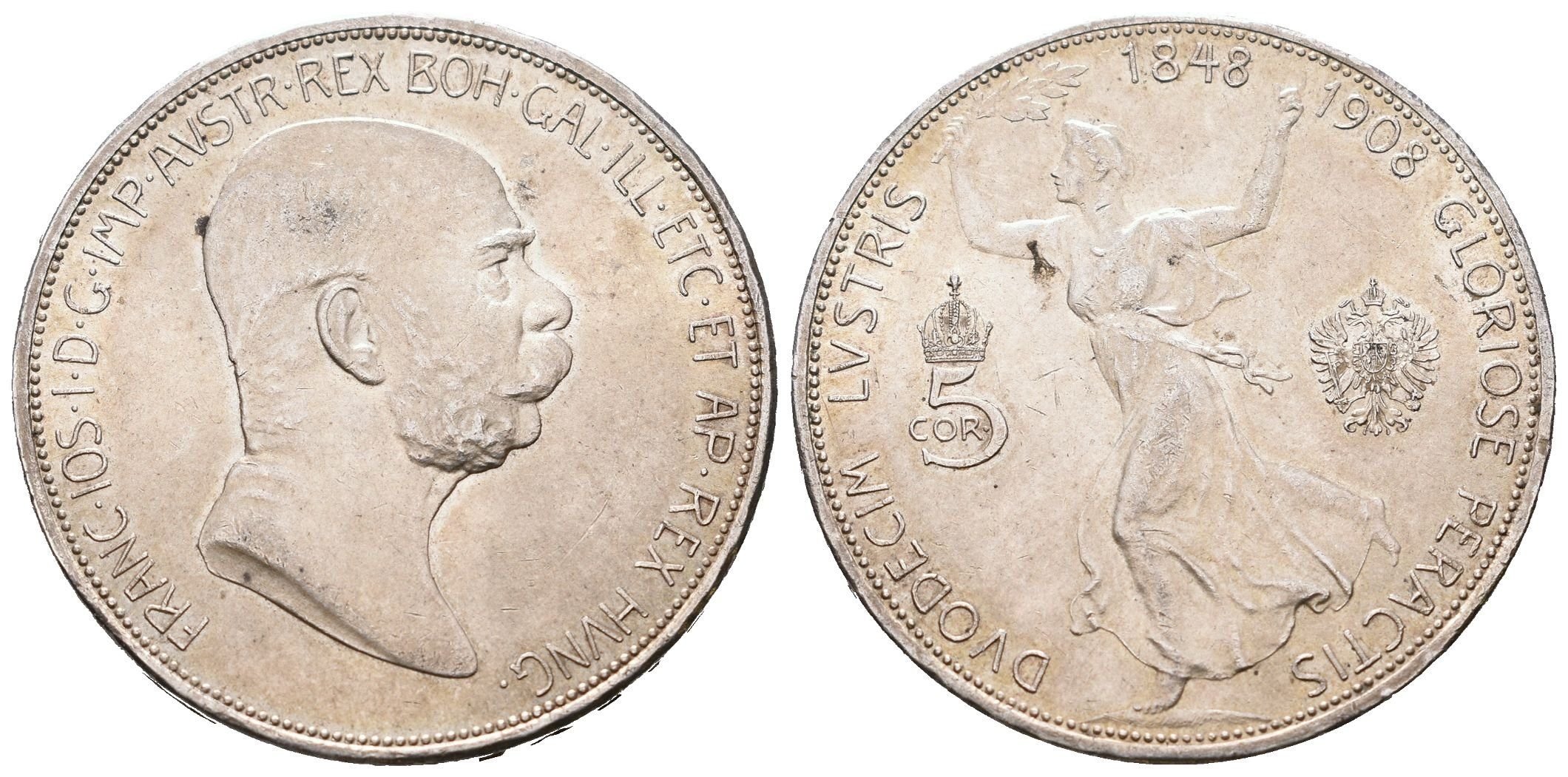 5 Koruna 1908 - jubilejní