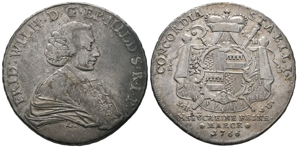Hildesheim - biskupství, Friedrich Wilhelm von Westphalen, 1763 - 1789 — 1