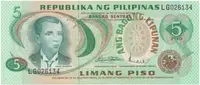 Filipíny, 5 Piso (1970), P.148