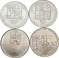 Soubor mincí 100 Kčs 1990 - Velká pardubická, bez punců, — 2