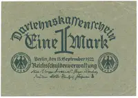 Německo, 1 Mark 1922, Ro.73a