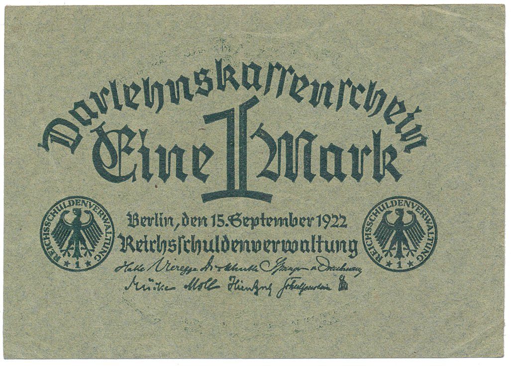 Německo, 1 Mark 1922, Ro.73a